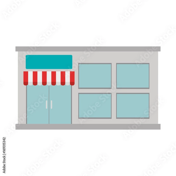 Fototapeta store icon over white background vector illustration