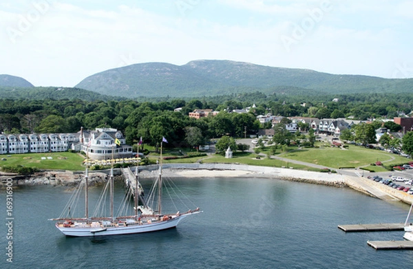 Obraz Bar Harbor, Maine aerial