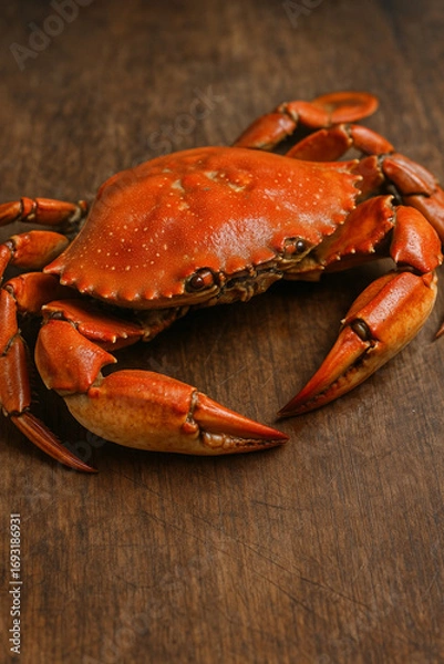 Fototapeta AI Generated Cooked Crab