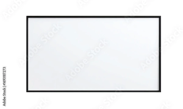 Obraz Empty white rectangular frame with a black border