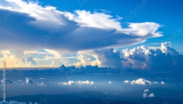 Fototapeta High-altitude view of dramatic clouds