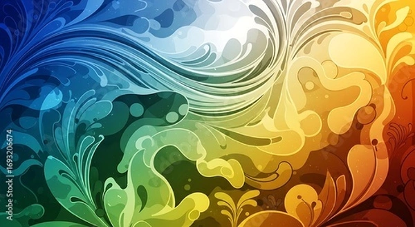Obraz Vibrant Swirling Abstract Design.