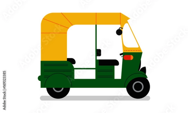 Obraz Indian auto rickshaw. Vector Tuk Tuk. Delhi Auto
