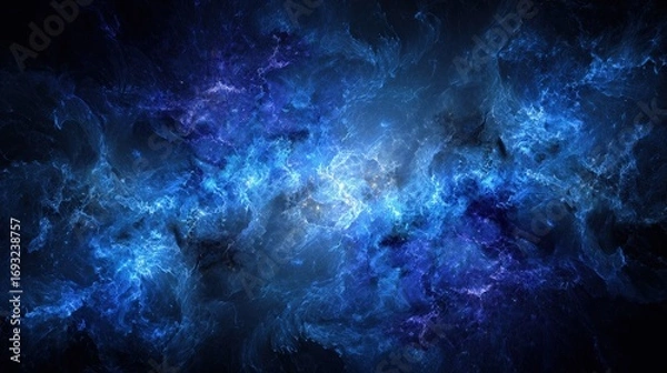 Obraz Abstract Deep Space Nebula With Glowing Stars