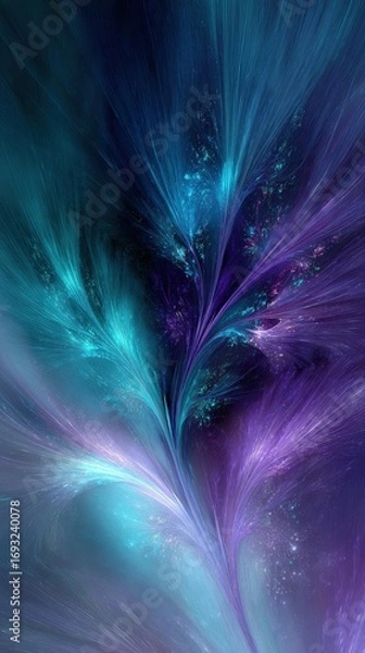 Obraz Abstract Digital Art With Glowing Colors