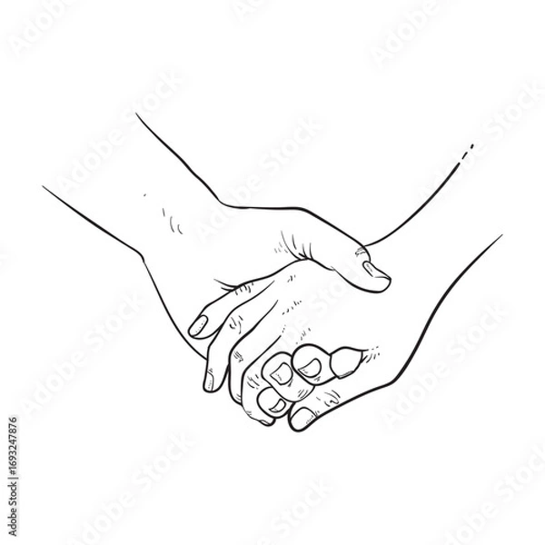 Obraz hand holding sketch