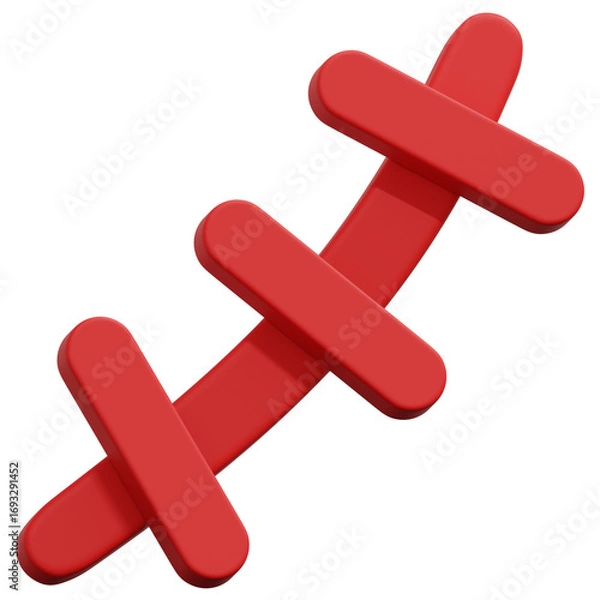 Obraz 3D Shock Stitch Icon