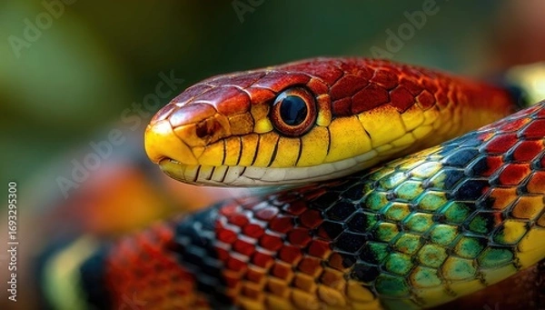 Fototapeta Close-up of a vibrant snake (1)