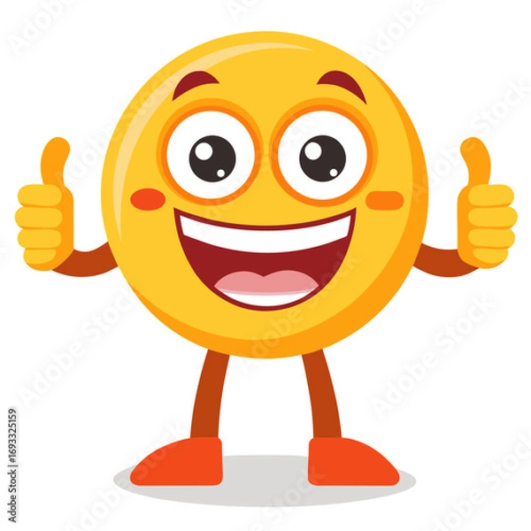 Obraz emoji holding both thumbs