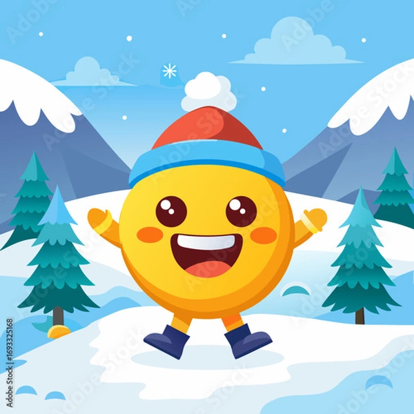Obraz santa claus in the snow emoji
