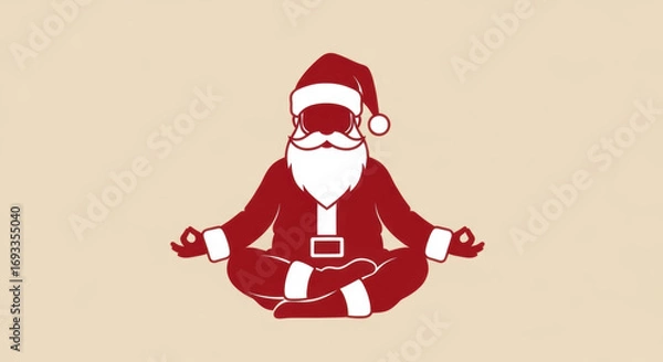Fototapeta Understanding the Serenity of Santa Claus During the Holiday Season and Beyond the Festive Rush Discovering Inner Peace and Calm Amidst the Chaos of Christmas Preparations