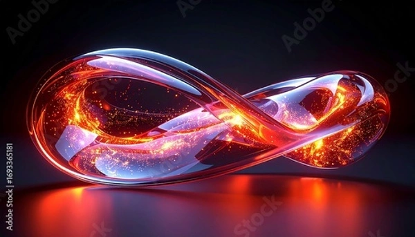 Obraz Design Element Glas geschwungen