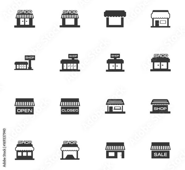Obraz Store icons set