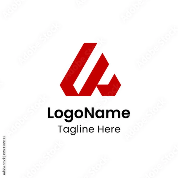 Fototapeta Modern Abstract Red Letter A Logo Design Template