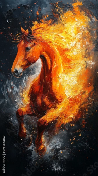 Obraz horse in the water