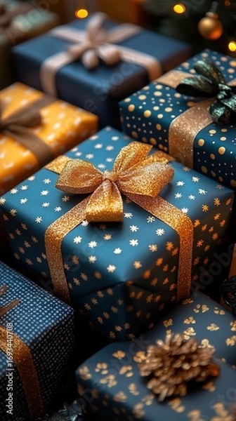 Fototapeta stack of gift boxes