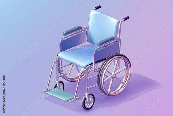 Fototapeta Modern Wheelchair Design with a Soft Color Background