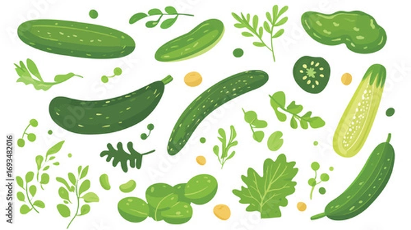 Obraz Cucumber – Vector Graphic Design