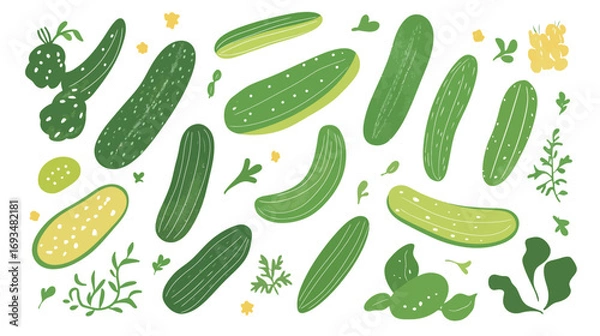 Obraz Cucumber – Vector Graphic Design