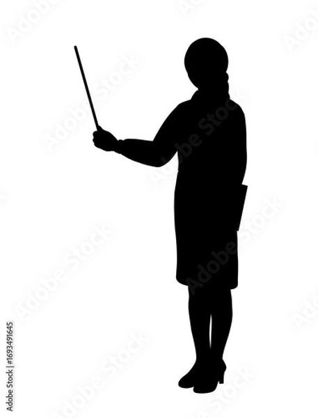 Fototapeta シルエット　学校の先生