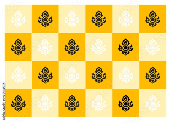 Obraz Wallpaper pattern: Thai traditional orchids design