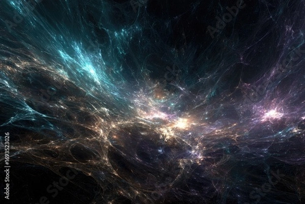 Fototapeta Abstract Colorful Cosmic Nebula