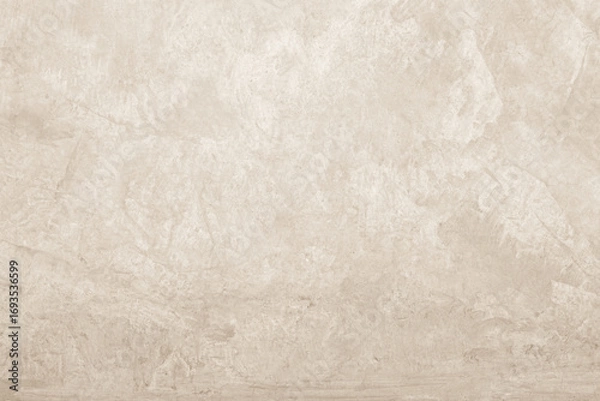 Fototapeta Colour old concrete wall texture background. Close up retro plain cream color cement wall background texture. Design paper vintage parchment element.