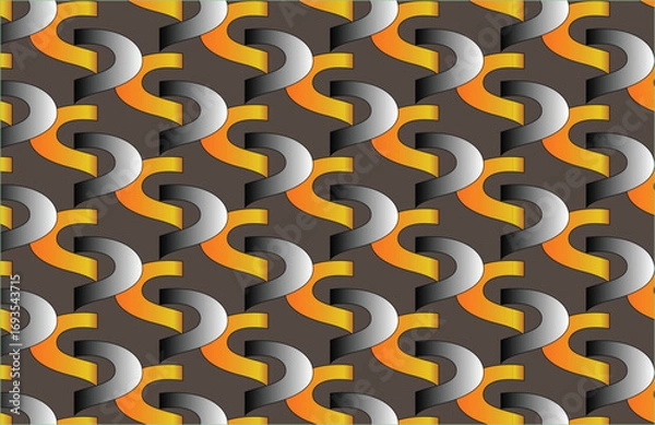 Obraz black and white seamless pattern