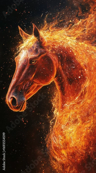 Fototapeta burning fire flames