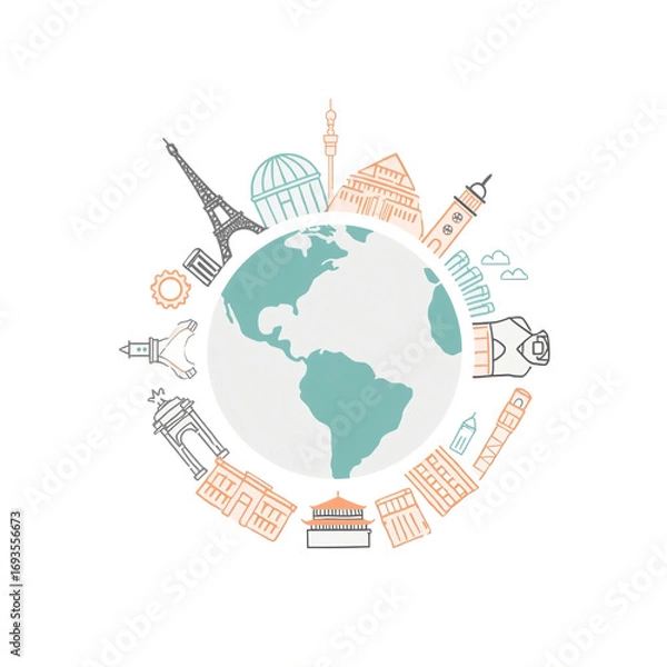 Obraz travel around the world