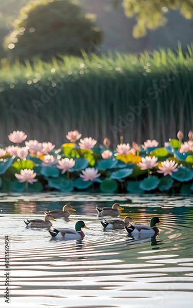 Obraz Ducks on the lake