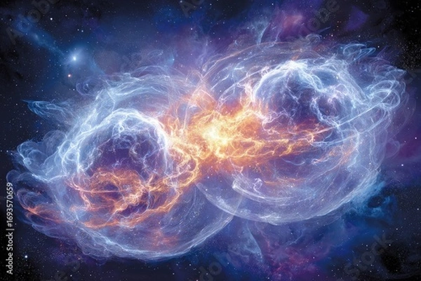 Obraz Colorful Abstract Space Nebula Cluster