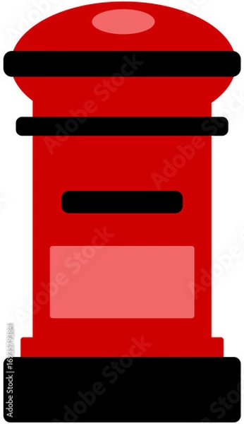 Obraz Red mail box, Red post box for mail