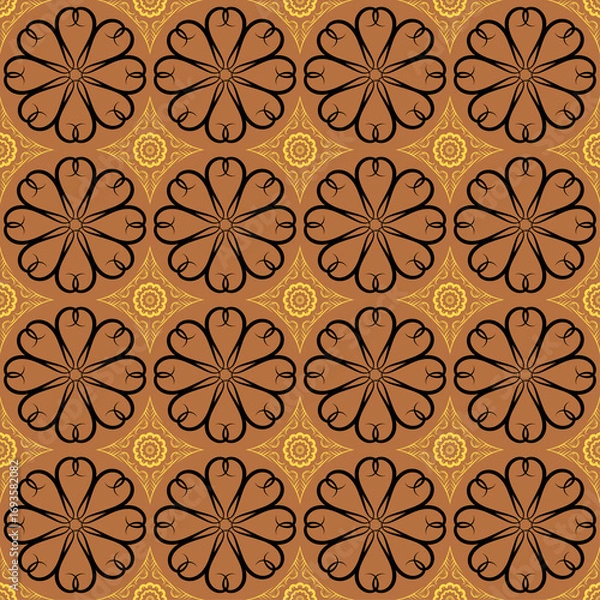 Obraz seamless pattern with flowers wallpaper background
