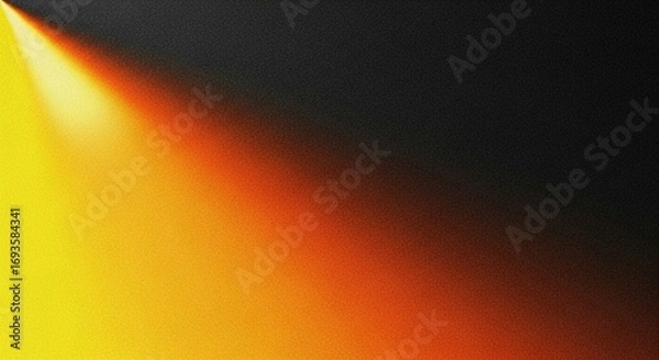 Fototapeta Abstract Gradient of Warm Colors Transitioning from Bright Yellow to Deep Black and Orange