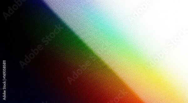 Fototapeta Abstract Gradient Spectrum With Diagonal Light Dispersion Pattern Overlay
