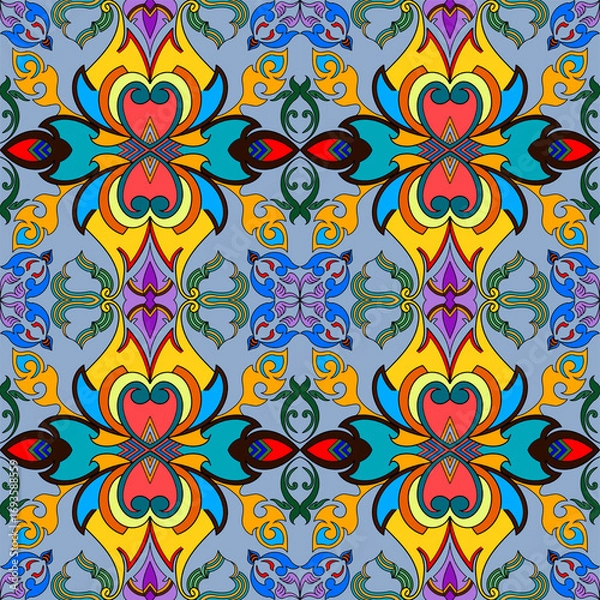 Obraz seamless pattern with flowers wallpaper background