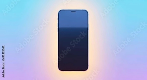 Fototapeta Modern Smartphone on Gradient Background