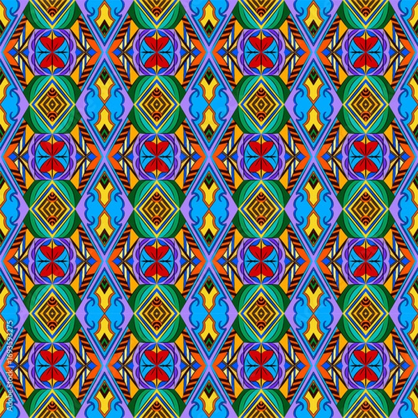 Obraz seamless geometric pattern with geometric elements