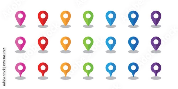 Fototapeta シンプルなマップピンのアイコン