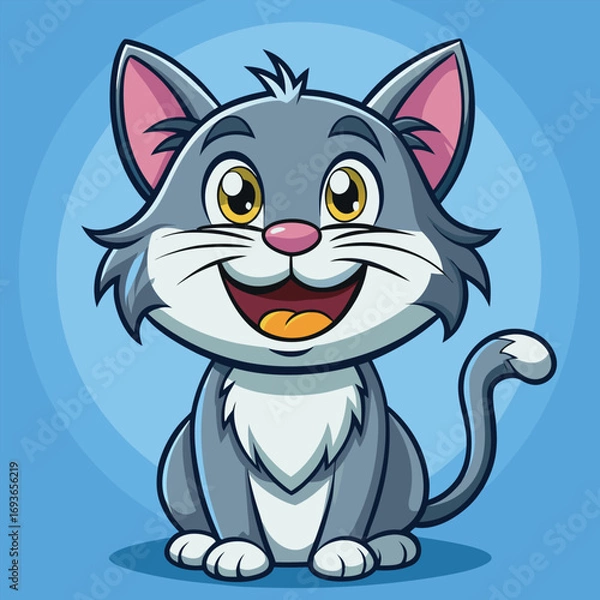 Fototapeta Cartoon Vector Smiling Cat