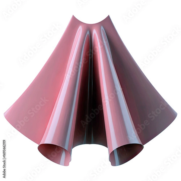 Fototapeta Abstract design with smooth curves and a pink hue creating a modern aesthetic.