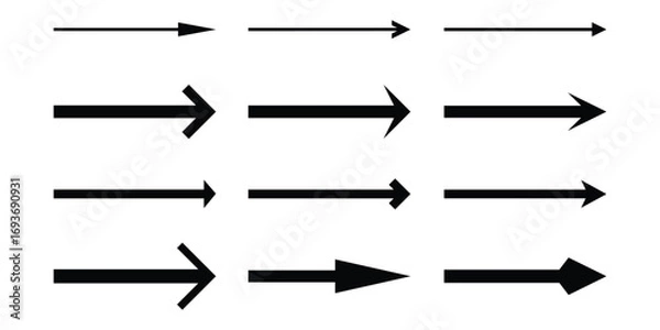 Fototapeta simple arrow direction icon collection