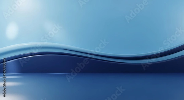 Fototapeta Mysterious and foggy graveyard scene at night with a glowing Jack-o'-lantern, tombstones, and bats flying in front of the full moon