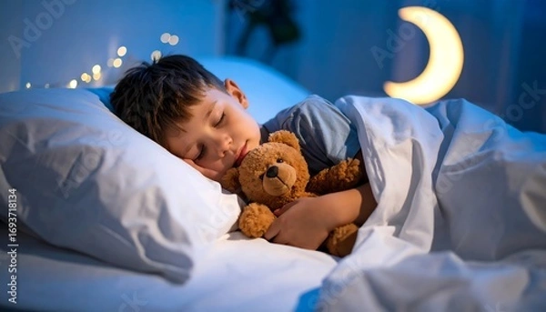 Obraz Child sleeping peacefully in bed