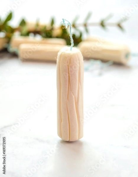 Fototapeta Single tampon on marble surface