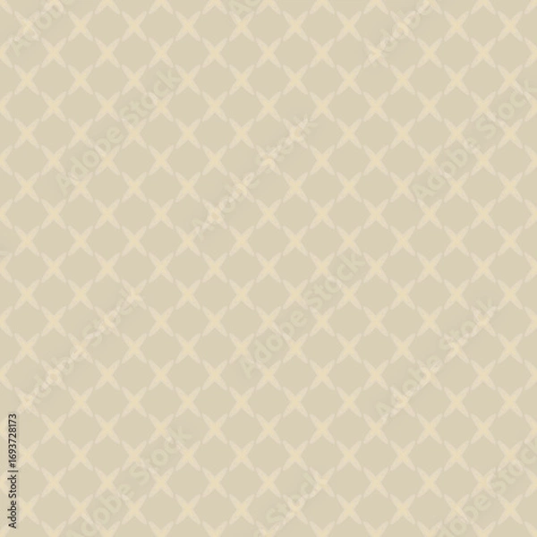 Fototapeta Seamless simple monochromatic beige checkered pattern.