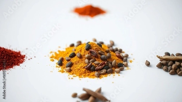 Fototapeta Vibrant Spices A Colorful Collection of Culinary Delights