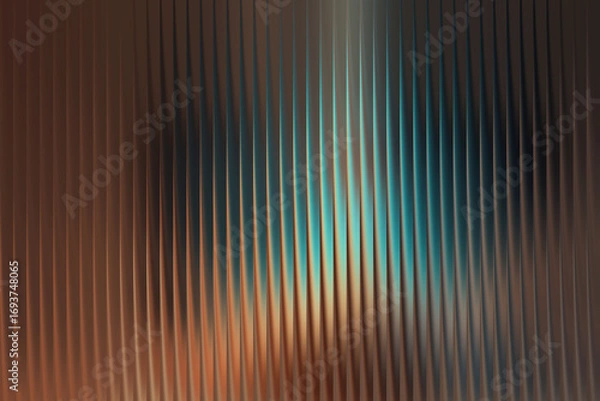 Obraz Metallic abstract background with vertical lines and warm light