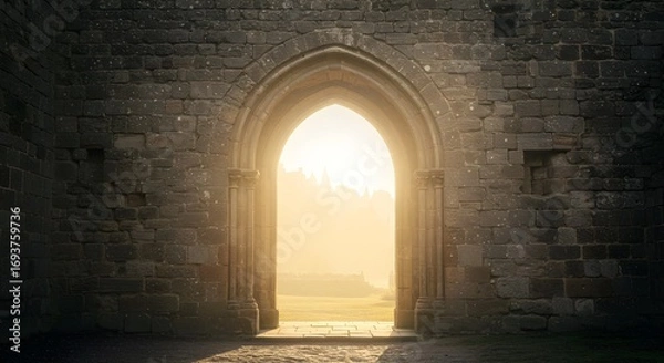 Obraz Stone archway opens to light